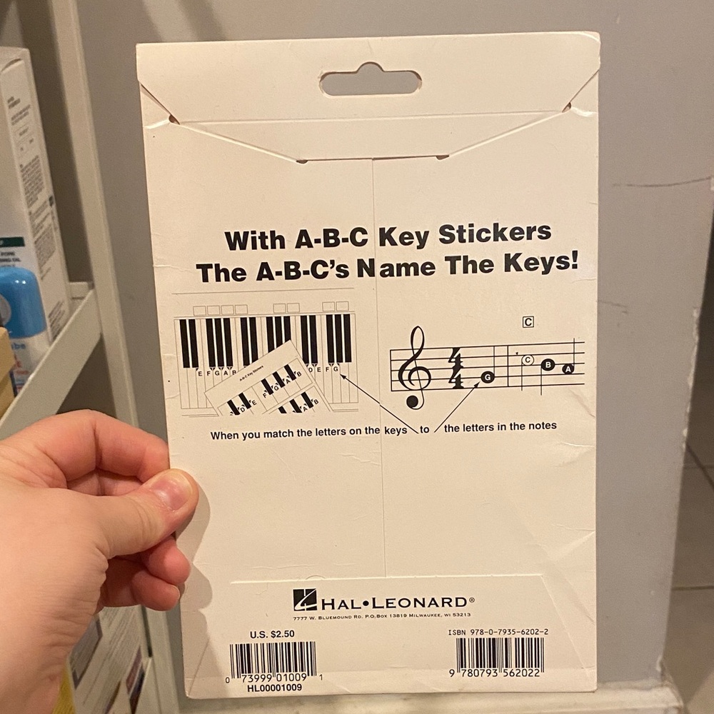 A-B-C Reusable Key Stickers for Keyboards - White - Picture 2 of 2